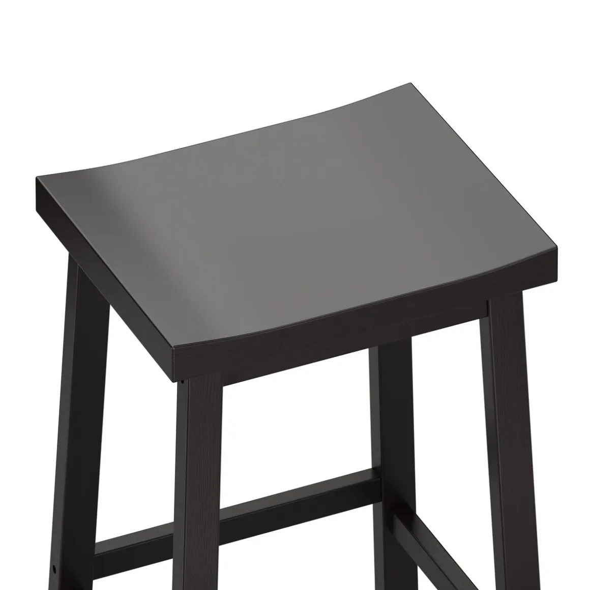 Barhocker Holz VELARI 2er Set schwarz