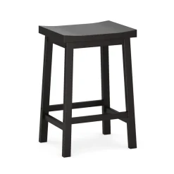 Barhocker Holz VELARI 2er Set schwarz