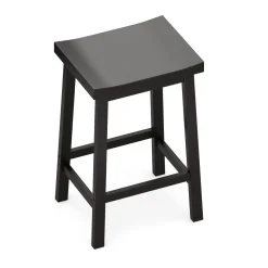 Barhocker Holz VELARI 2er Set schwarz