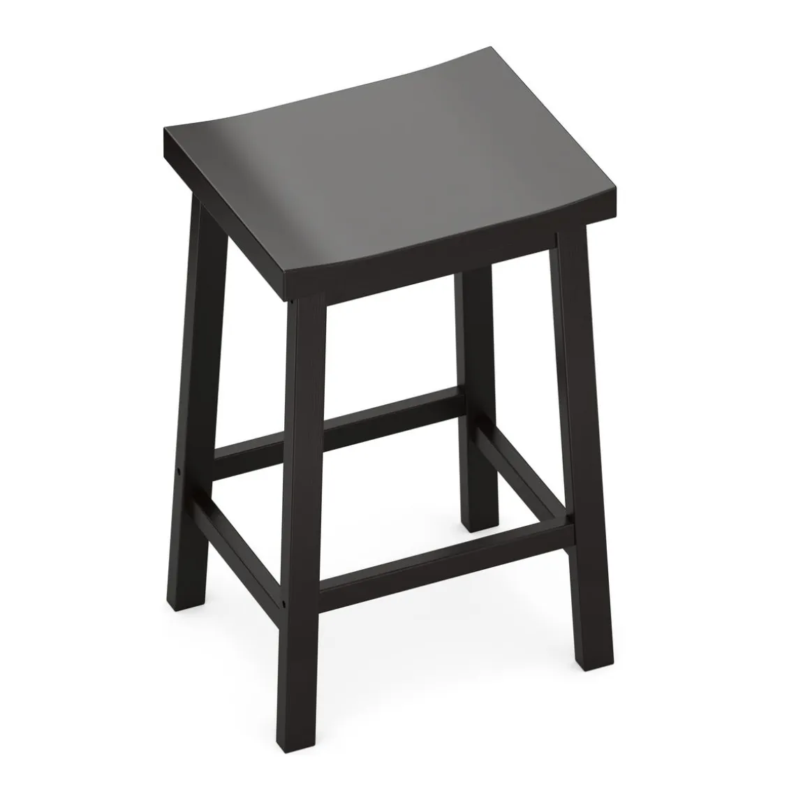 Barhocker Holz VELARI 2er Set schwarz