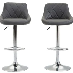 Barhocker JASPER 2er Set anthrazit