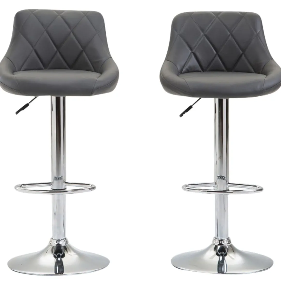 Barhocker JASPER 2er Set anthrazit