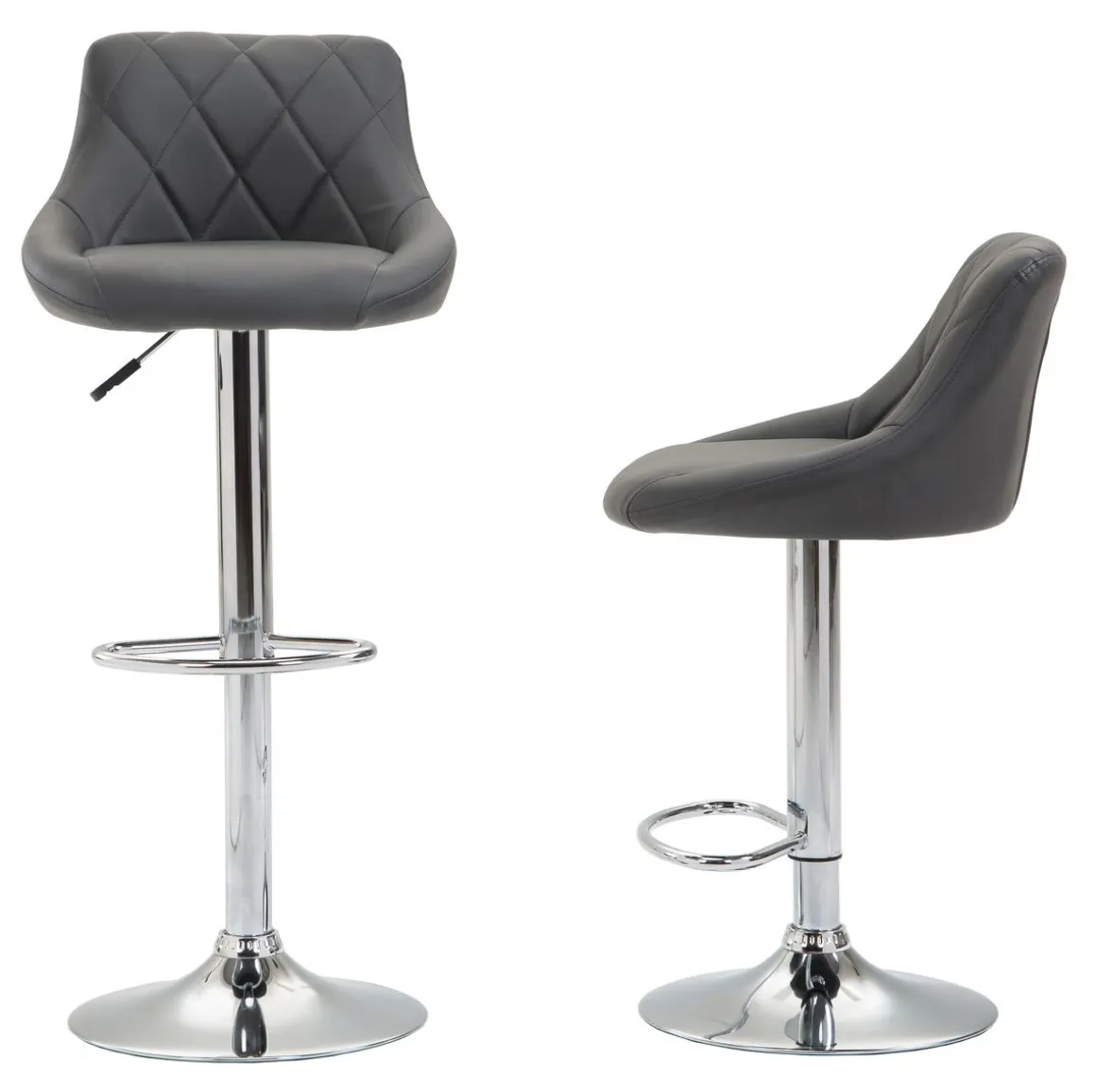 Barhocker JASPER 2er Set anthrazit