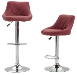 Barhocker JASPER 2er Set burgunderrot | GONSER.CH
