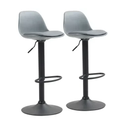 Barhocker JESSY 2er Set grau