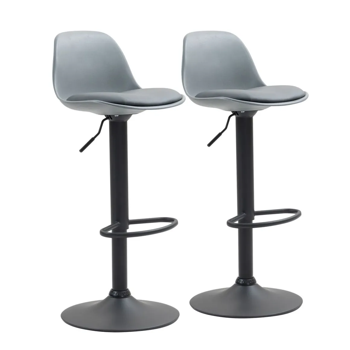 Barhocker JESSY 2er Set grau