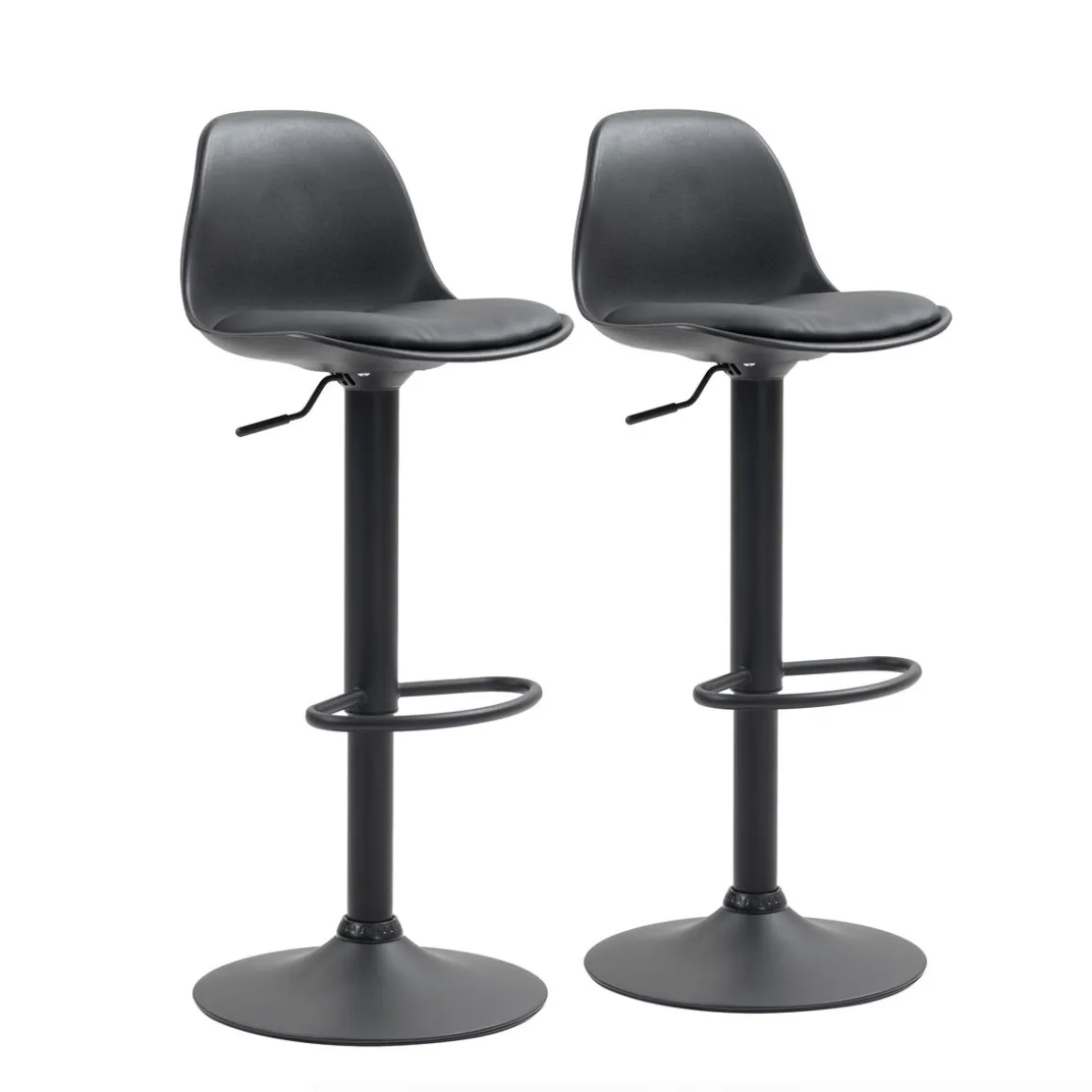 Barhocker JESSY 2er Set schwarz