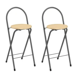 Barhocker JETT 2er Set beige/silber