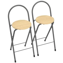 Barhocker JETT 2er Set beige/silber