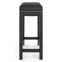 Barhocker Leder CASIMIRO schwarz | GONSER.CH