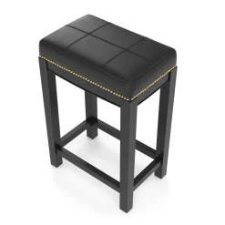 Barhocker Leder CASIMIRO schwarz | GONSER.CH