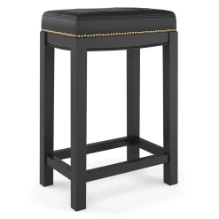 Barhocker Leder CASIMIRO schwarz | GONSER.CH