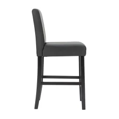 Barhocker Leder CORBY 2er Set schwarz