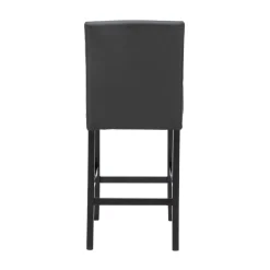 Barhocker Leder CORBY 2er Set schwarz