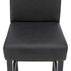 Barhocker Leder CORBY 2er Set schwarz