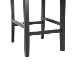 Barhocker Leder CORBY 2er Set schwarz