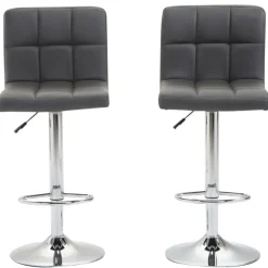 Barhocker LIMA 2er Set anthrazit