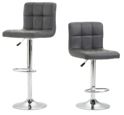 Barhocker LIMA 2er Set anthrazit