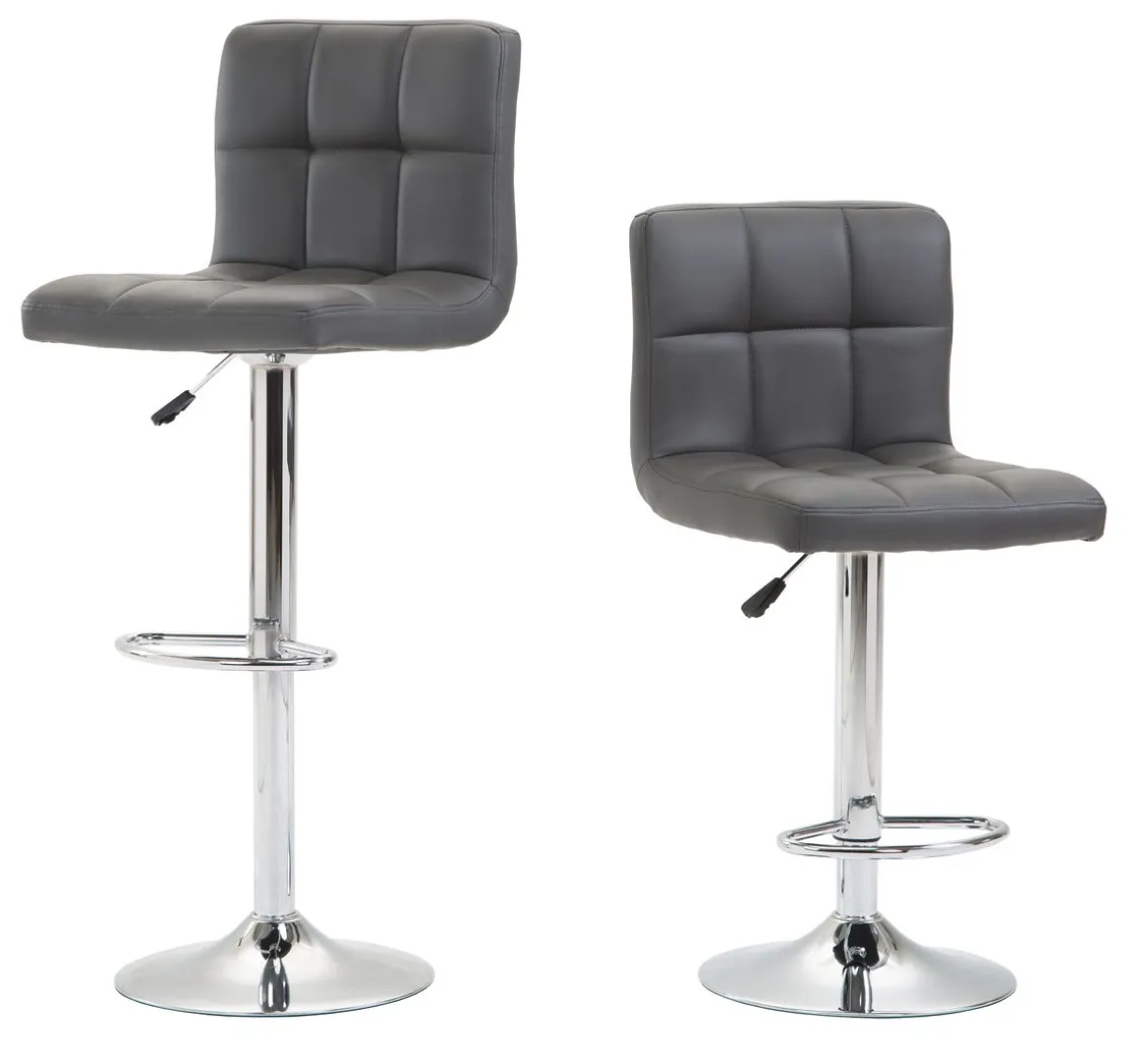 Barhocker LIMA 2er Set anthrazit