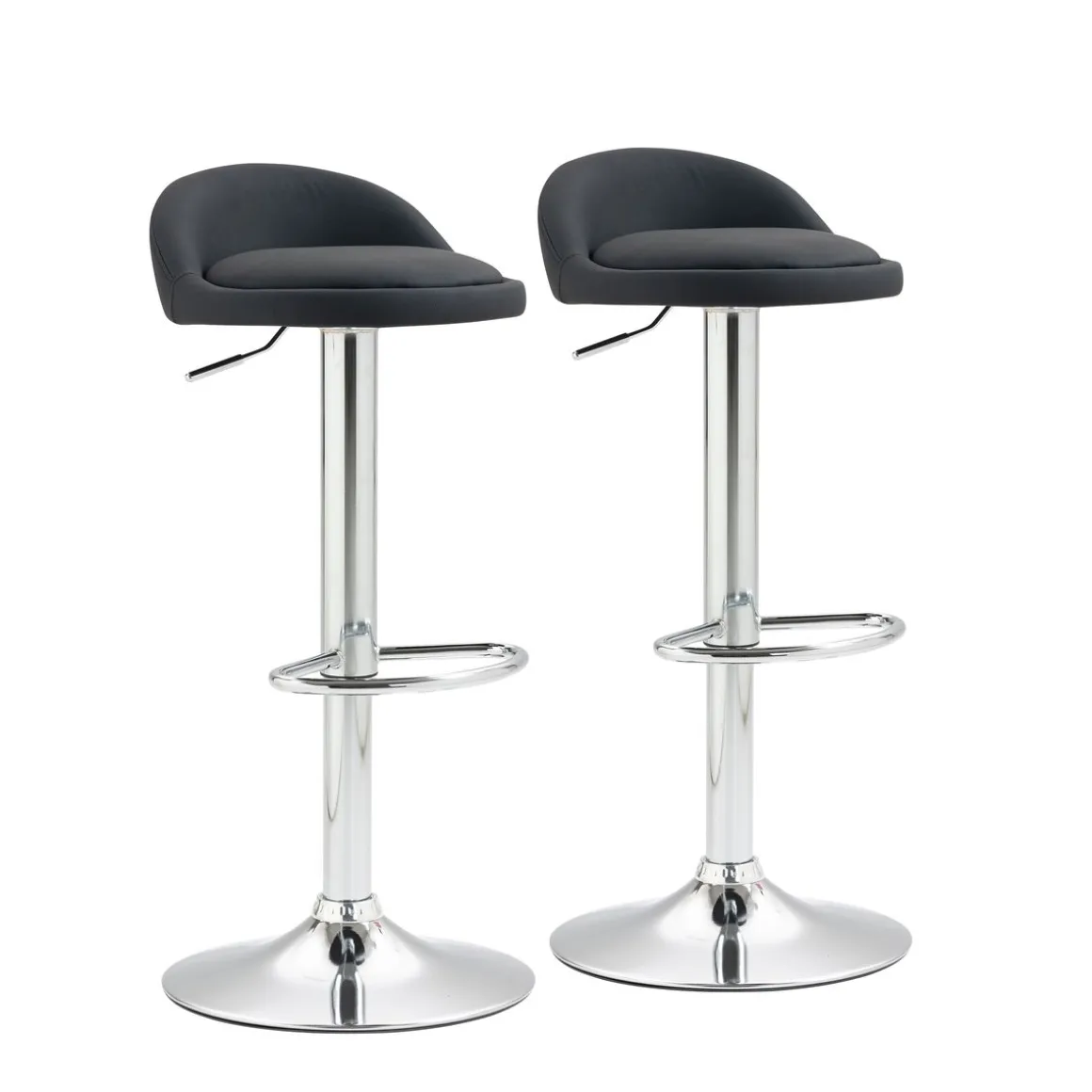 Barhocker LISA 2er Set schwarz