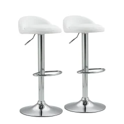 Barhocker LISA 2er Set weiss