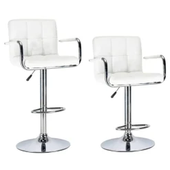 Barhocker LUISA 2er Set weiss