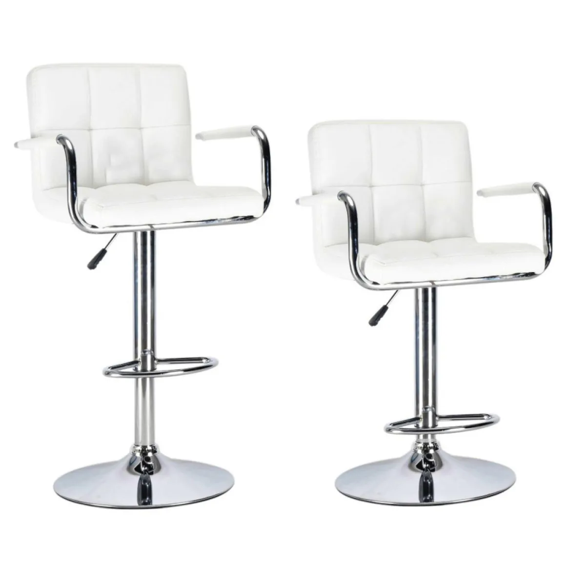 Barhocker LUISA 2er Set weiss
