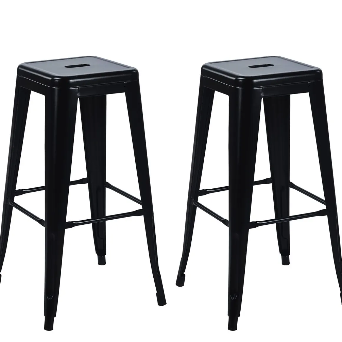 Barhocker Metall METALLIX 2er Set schwarz | GONSER.CH