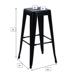 Barhocker Metall METALLIX 2er Set schwarz | GONSER.CH