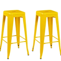 Barhocker Metall METALLIX 2er Set gelb