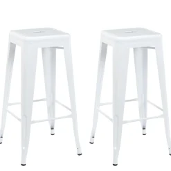 Barhocker Metall METALLIX 2er Set weiss