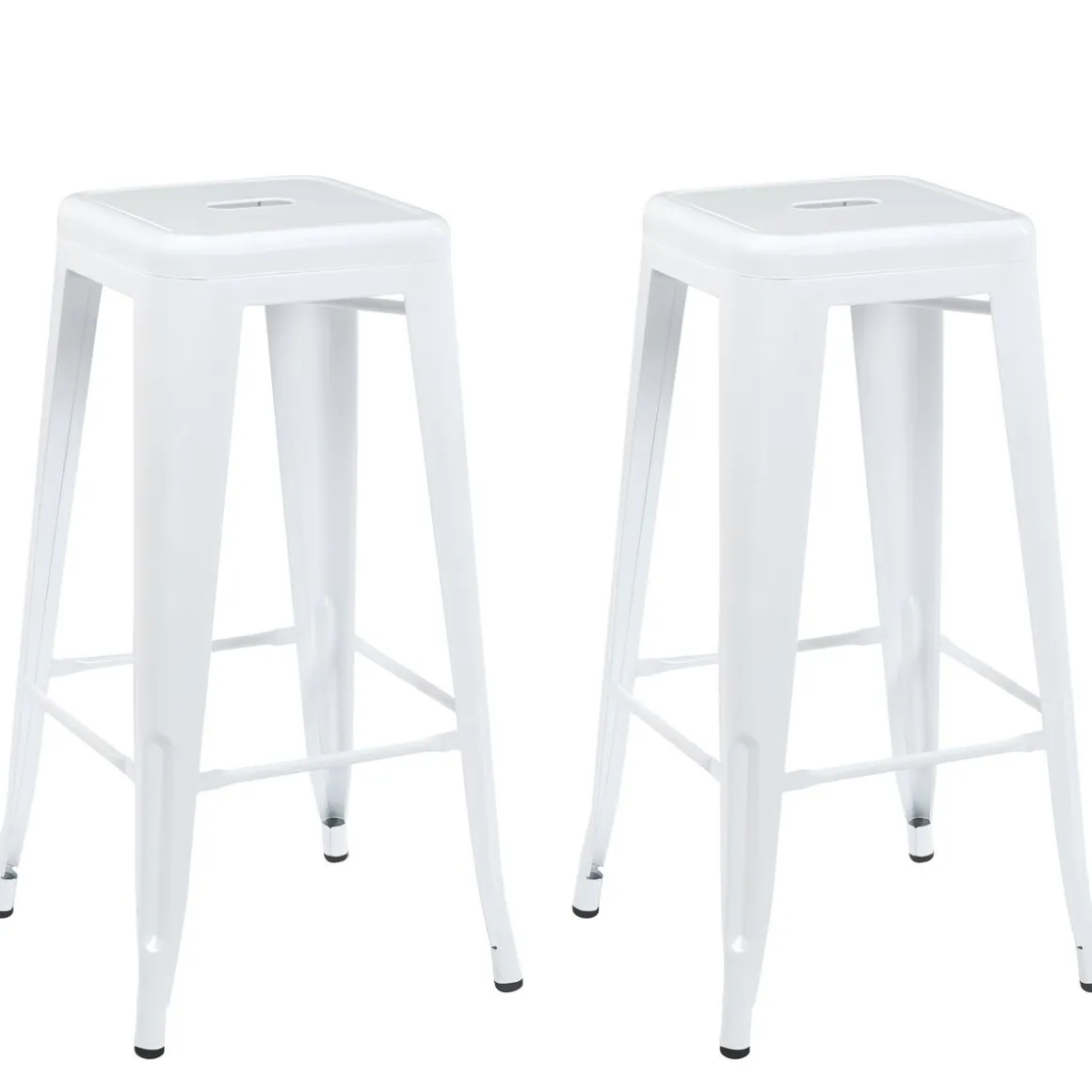 Barhocker Metall METALLIX 2er Set weiss