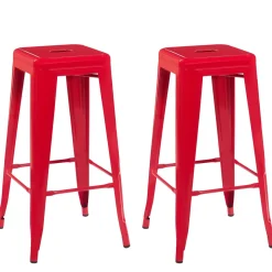 Barhocker Metall METALLIX 2er Set rot | GONSER.CH