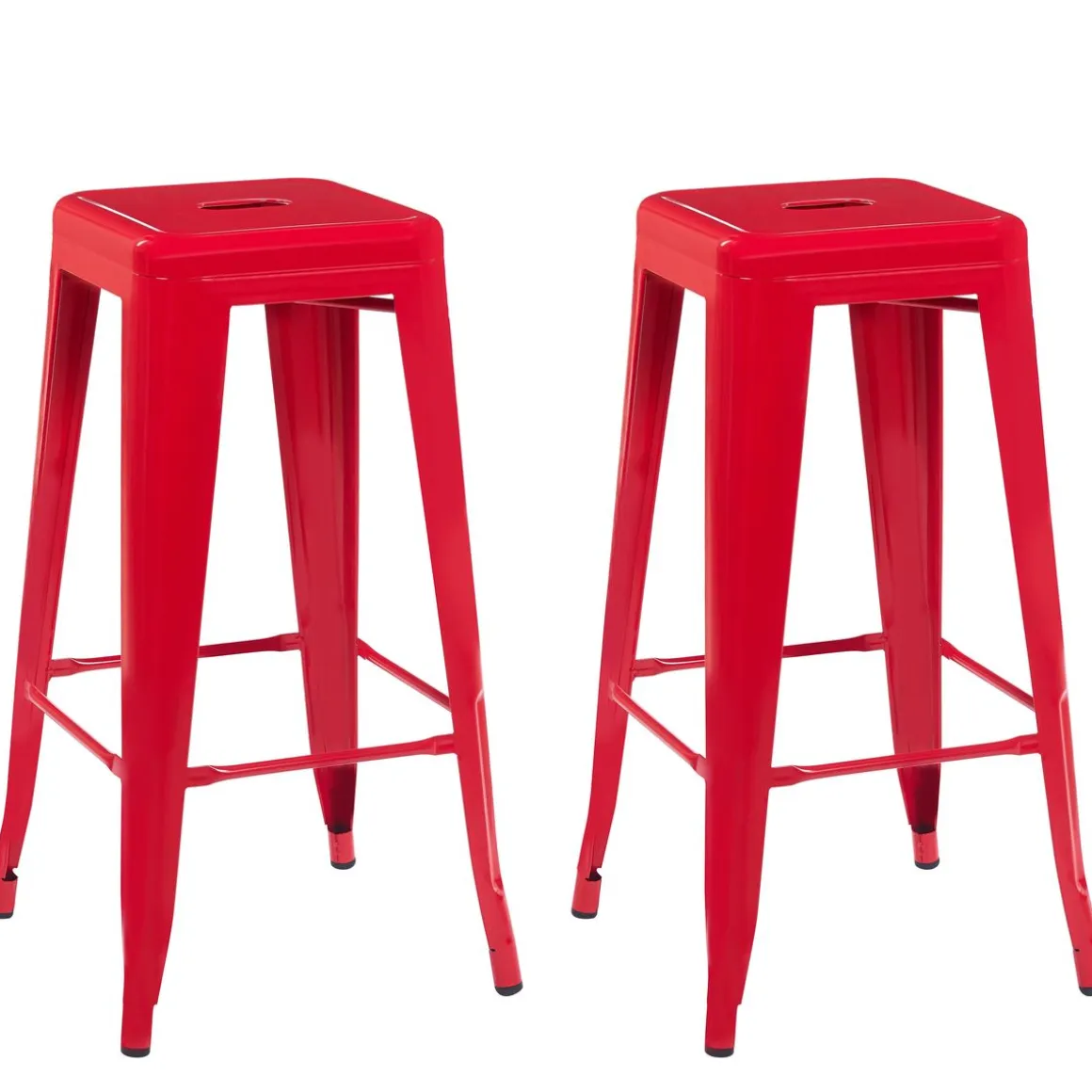 Barhocker Metall METALLIX 2er Set rot | GONSER.CH