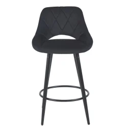Barhocker Samt GORDON 2er Set anthrazit | GONSER.CH