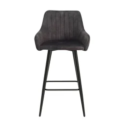 Barhocker Samt LEE 2er Set anthrazit