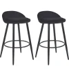 Barhocker Samt ROMY 2er Set schwarz | GONSER.CH