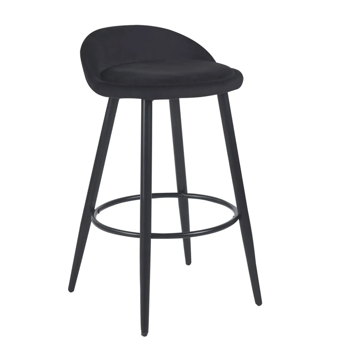 Barhocker Samt ROMY 2er Set schwarz | GONSER.CH