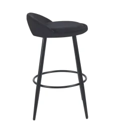 Barhocker Samt ROMY 2er Set schwarz | GONSER.CH