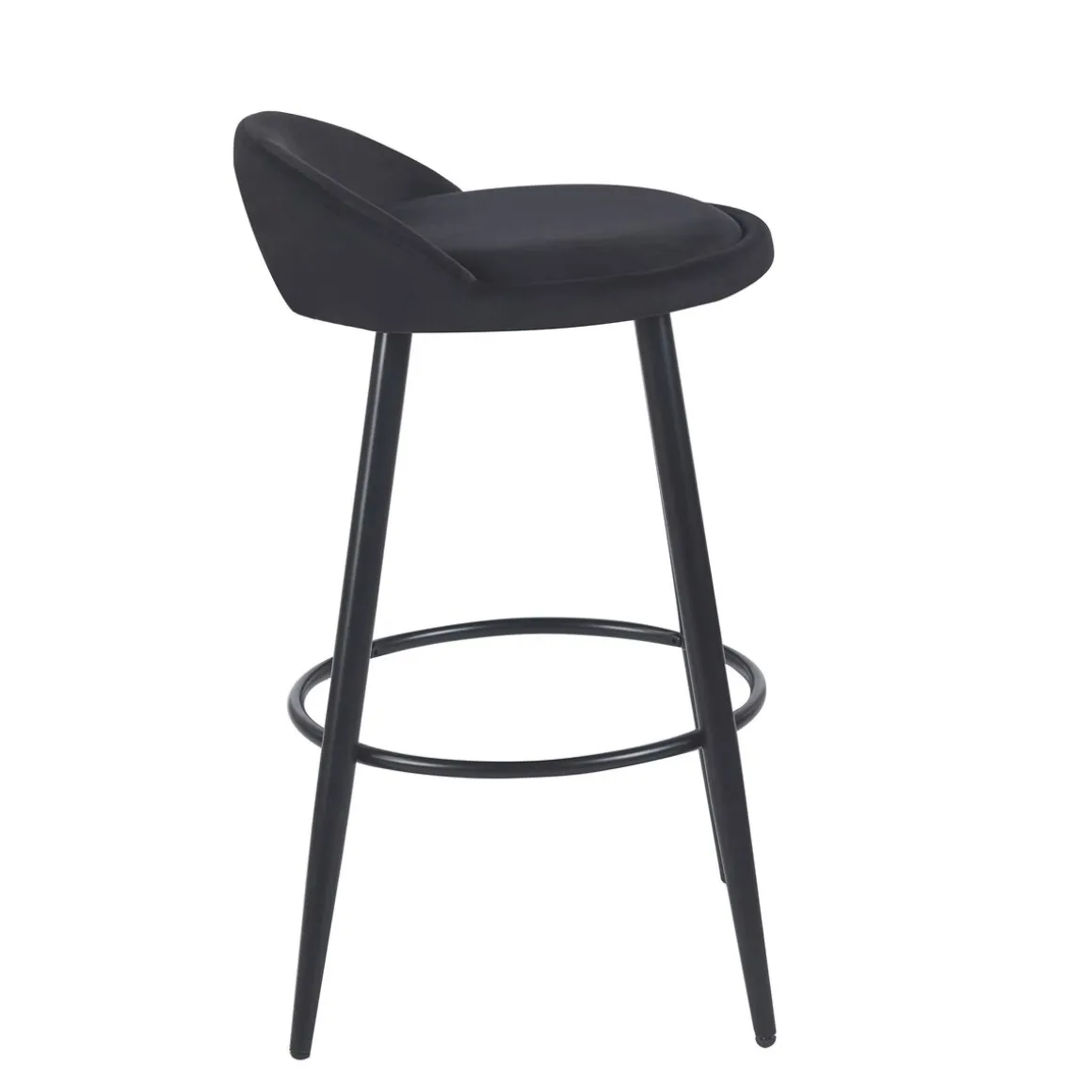 Barhocker Samt ROMY 2er Set schwarz | GONSER.CH
