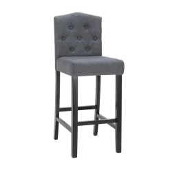 Barhocker WADE 2er Set anthrazit/schwarz