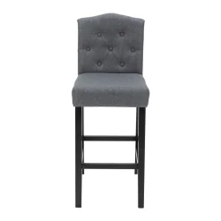 Barhocker WADE 2er Set anthrazit/schwarz