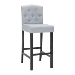 Barhocker WADE 2er Set grau/schwarz