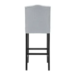 Barhocker WADE 2er Set grau/schwarz