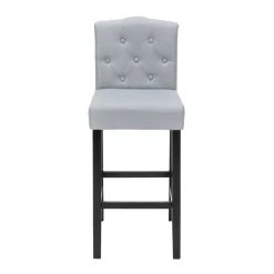 Barhocker WADE 2er Set grau/schwarz