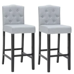 Barhocker WADE 2er Set grau/schwarz