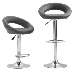 Barhocker WANDA 2er Set anthrazit