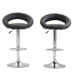 Barhocker WANDA 2er Set schwarz