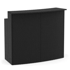 Bartheke Rattan TROPEA schwarz