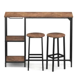 Bartisch mit Barhocker Set Vintage BONITA 120 x 40 x 91 cm